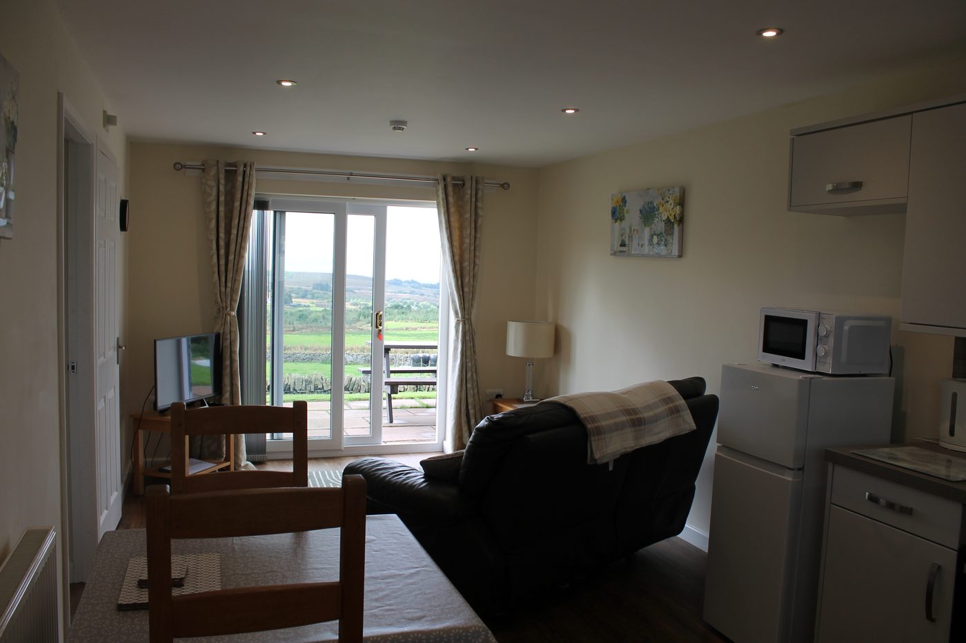 Open-plan lounge and kitchen